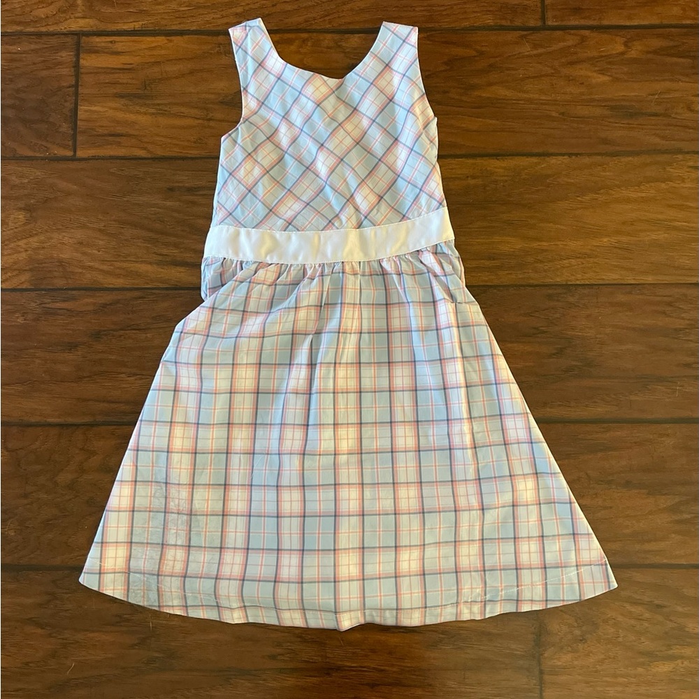NWT Hope and Henry Plaid Sleeveless Kids Dress Size 6